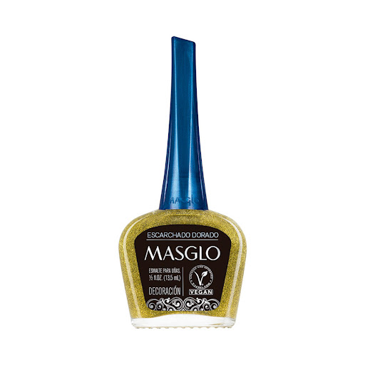 Esmalte Masglo Belleza Profesional Decoración Escarchado Dorado x 13.5 ml