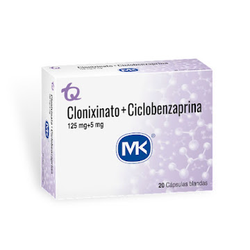 Clonixinato + Ciclobenzaprina 125mg/5mg MK Caja x 20 Cápsulas  