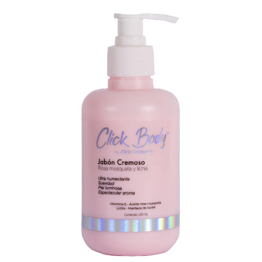 Jabón Corporal Cremoso De Rosas Y Lichi  X 250 ML Click Hair  Envase x 1 Limpiador suave y humectante que no reseca. Contiene rosa mosqueta, lichis, vitamina E y Karité para lucir una piel luminosa, hidratada y ultra suave.


INGREDIENTES:
Lichis
Rosa mosqueta
Vitamina 