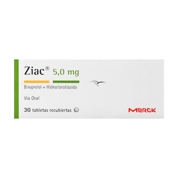 Ziac 5Mg Merck Bisoprolol + Hidroclorotiazida Caja x 30Tabletas  