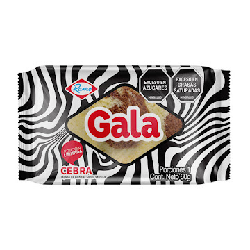 Ponqué Gala Cebra Tajado Paquete x 60 gr  