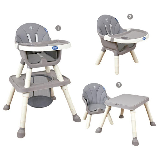 Silla de Comer Multifuncional 3 en 1 Priorí Golden Gris PRIORI Caja x 1
