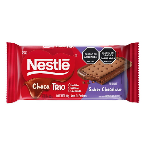 Galleta Nestlé Chocotrio Chocolate x 90 gr
