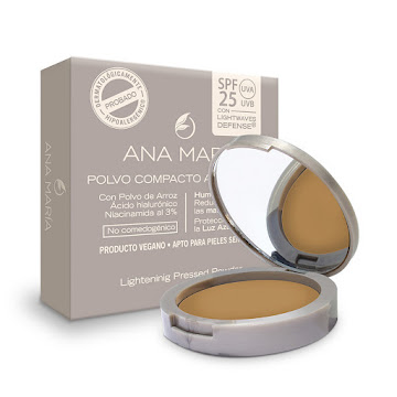 Polvo Compacto Aclarante Ana María Spf 25 Cocoa x 15 gr  