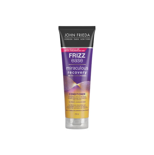 Acondicionador Reparador John Frieda Miraculous Recovery 250 ml John Frieda colapsible x 1 Acondicionador con tecnología antifrizz, para cabello que requiere reparación.
 
Utiliza una poderosa fórmula infundida con tecnología contra daños y nutrientes vitales. Brinda un peinado de aspecto y