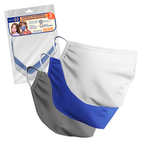 Tapabocas Reutilizable Antifluidos Escolar Talla M x 3 und