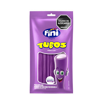 Dulces Fini Tubos Uva Paquete x 80 gr  
