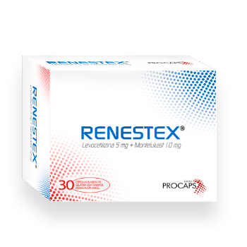 **Renestex Levocetirizina 5Mg + Montelukast 10Mg Procaps Caja x 30Cap  