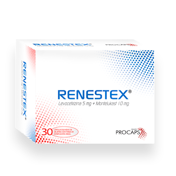 **Renestex Levocetirizina 5Mg + Montelukast 10Mg Procaps Caja x 30Cap  