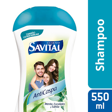 Shampoo Anticaspa Savital Menta x 550 ml  