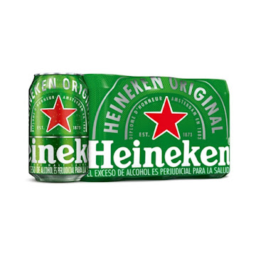 Cerveza Heineken Lata 330 ml x 6 und  