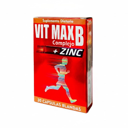Multivitaminico VitMax B Complejo B + Zinc x 30 cápsulas VITMAX B Caja x x 30 unidades VitMax B + Zinc, complejo B multivitamínico con zinc, 30 cápsulas, apoya el metabolismo energético, la salud del sistema nervioso y el funcionamiento del sistema inmune, formulado para el consumo diar