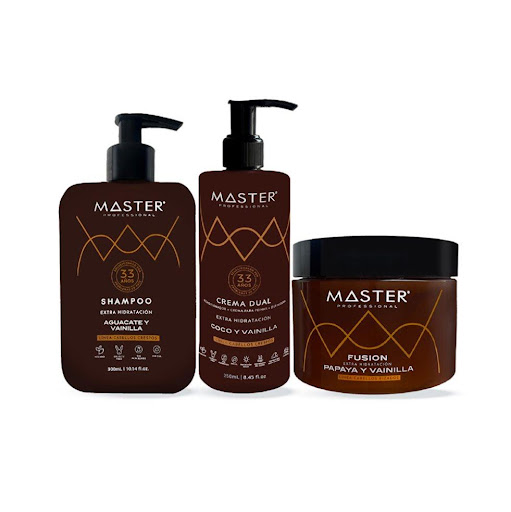 Kit Capilar Afro-Rizo  Shampoo Aguacate-Vainilla+Crema Dual Coco-Vainilla+Tratamiento Capilar Papaya-Vainilla MASTER PROFESSIONAL Frasco x 3 Uds Kit Capilar Afro-Rizo  Shampoo Aguacate-Vainilla+Crema Dual Coco-Vainilla+Tratamiento Capilar Papaya-Vainilla

Kit para Cabellos Afro y Rizo con una Extra Hidratación  profunda para recuperar el brill
