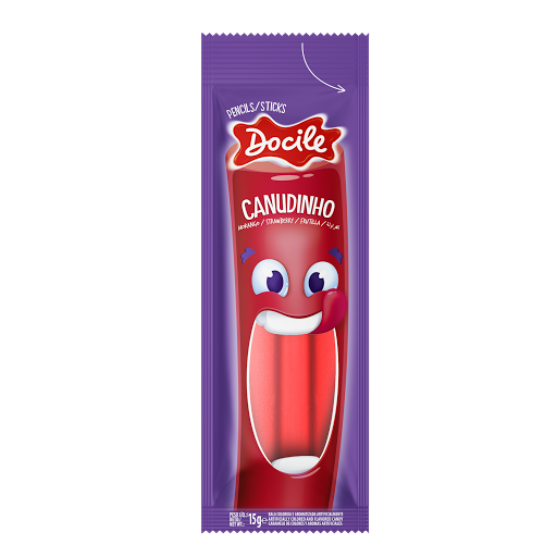 Gomitas Docile Canudinho Fresa x 15 gr