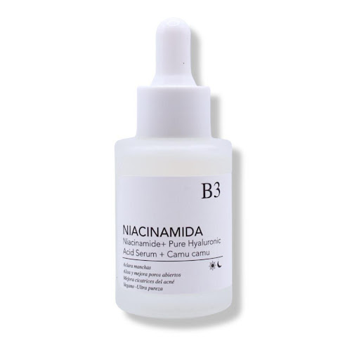 NIACINAMIDA B3 + CAMU CAMU 10% SOLE PARIS SERUM 30ML SOLÉ PARIS SERUM  x 30ML La Niacinamida es un activo dermocosmético multifuncional reconocido por su capacidad para ayudar a mejorar la apariencia general de la piel. Contribuye a equilibrar el exceso de grasa, mejorar la apa