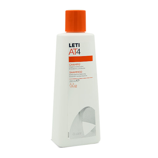 Shampoo Leti At4 Bagó Extrasuave y Emoliente Tarro x 250 Ml