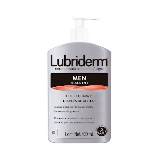 Crema Corporal Lubriderm Men 3 Beneficios En 1 x 400 ml