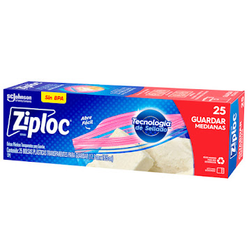 Bolsa Ziploc Reutilizable Guardar Medianas Frasco x 25 und  