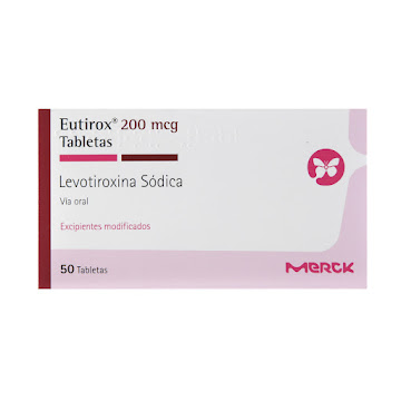 Eutirox Levotiroxina Sódica 200 mcg Merck Caja x 50 Tabletas  