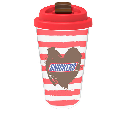 TERMO MUG SNICKERS RELLENO DE CHOCOLATES X 2UND