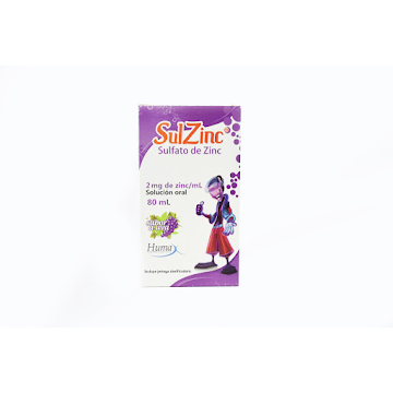 Sulzinc 200Mg Solución Oral Frasco X80Ml. Humax Sales De Sulfato Zinc   