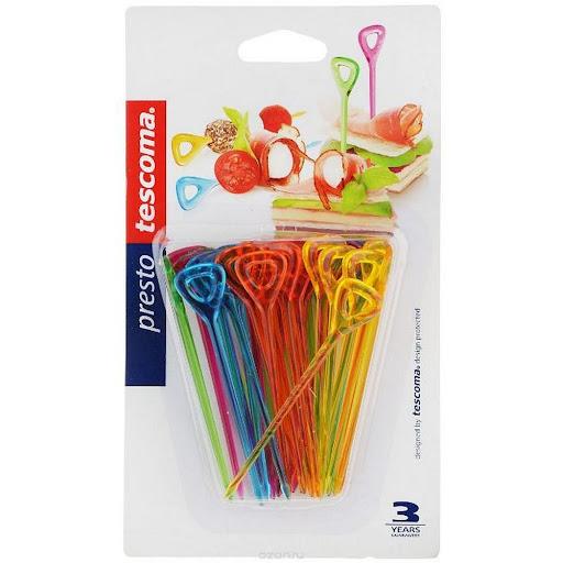 Palillos 30 Piezas Presto Tescoma Caja x 30 Excelente para servir canap?s, fruta, verduras, etc. Fabricado de excelente pl˙stico resistente, apto para lavavajillas.