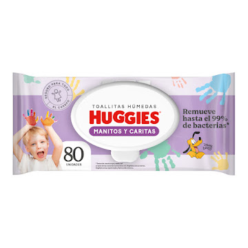 Toallitas Humedas Huggies Manitos y Carita 0% Alcohol x 80Uni  