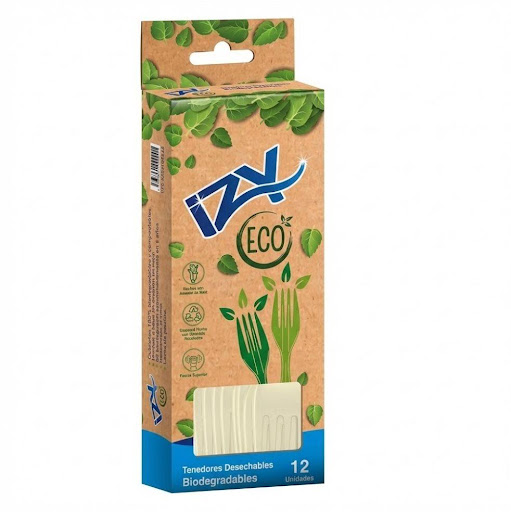 Tenedores Desechables Biodegradables - Izy Eco X2 UNIDADES IZY ECO 2 CAJAS CON 12 TENEDORES x 2 CAJAS X 12 TENEDORES Tenedores Desechables Biodegradables - Izy Eco, son 100% biodegradables
Hechos a base de almidón de maíz, es un perfecto balance entre desempeño y beneficio ambiental. 
Libres de plástico

Los tenedor
