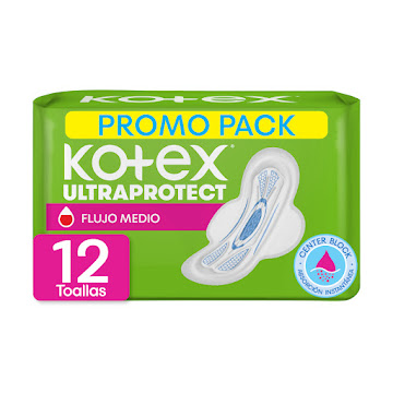 Toallas Femeninas Kotex Normal x 10 und + 2 und  
