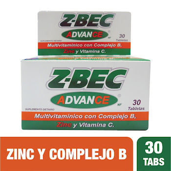 Z-Bec Advance Multivitaminico con Complejo B y Zinc Haleon Caja x 30 Tabletas  