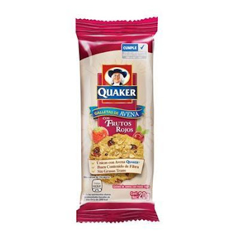 Galletas Quaker Avena Frutos Rojos Fracción 34 gr  