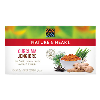 Té Cúrcuma Y Jengibre Natures Hearts x 30 gr  