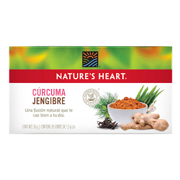 Té Cúrcuma Y Jengibre Natures Hearts x 30 gr  