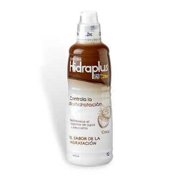Hidraplus Zinc Cloruro de Sodio + Dextrosa Tecnoquímicas Sabor Coco Frasco x 400 ml  