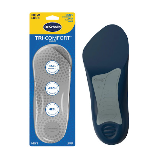 Plantilla Dr. Scholl´s Tri Confort: Talón, Arco del Pie Y Metatarso Hombre Blíster x 2 und