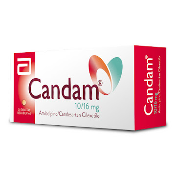 Candam Amlodipino + Candesartan Cilexetilo 10mg/16mg Abbott Caja x 30 Tabletas  