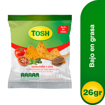 Pasabocas Tosh Tablitas Horneadas Napolitano y Chia X26G  