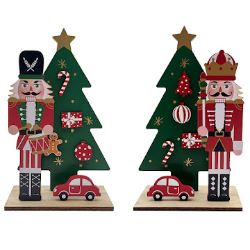 Adorno Navideño Mays Cascanueces y Árbol Surtido x 1 und  