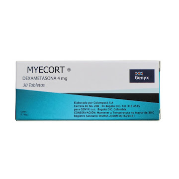 Myecort Dexametasona 4mg Caja x 30 Tabletas  