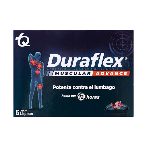 Duralfex Espalda Forte Naproxeno + Cafeína 250mg/65mg Tecnoquimicas Caja x 6 Cápsulas