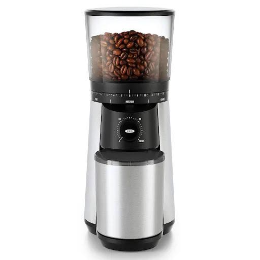 Molinillo de café OXO Brew muela cónica y temporizador Oxo Caja x 1 Muele granos de café de forma uniforme gracias a sus muelas cónicas de acero inoxidable. Incluye temporizador para obtener la cantidad exacta en cada molienda.