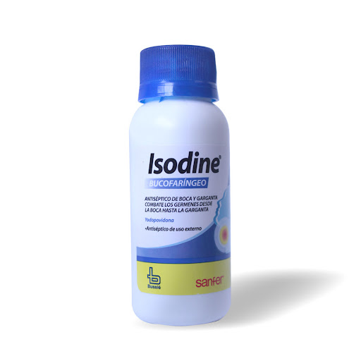 Isodine Solución Bucofaríngeo Yodopovidona 0.8 g Bussie Frasco x 60 ml