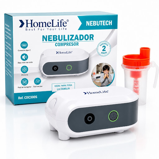 Nebulizador Nebutech Recargable Homelife Caja x 1 Unidad