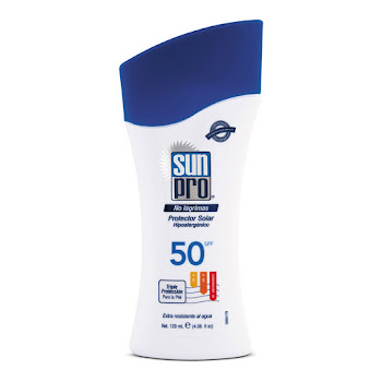 Protector Solar Sun Pro Hipoalergénico Resistente Al Agua SPF50 x 120 ml  