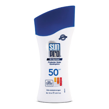 Protector Solar Sun Pro Hipoalergénico Resistente Al Agua SPF50 x 120 ml  