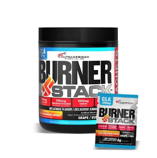 Burner Stack X 50 Sobres Movilizador de Grasa + Pre entreno NUTRAMERICANPHARMA Caja x Tarro X 50 sobres C/U 6g 0.8 Lb (360g) Burner stack, Las formas comprobadas para perder peso son: Comer alimentos saludables, reducir las calorías y mantenerse físicamente activo (fuente: FDA).