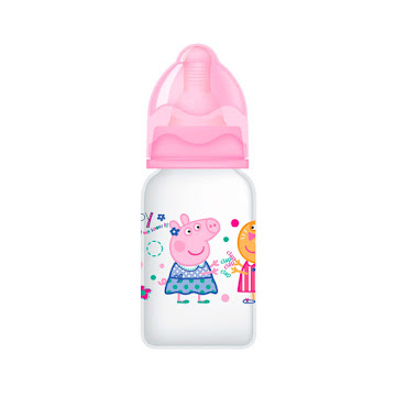 Solo Online Tetero Redondo  125ml   4oz Marca Peppa Pig Color Rosado 
