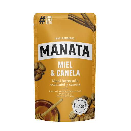 Maní Horneado Manata Miel Canela x 30 gr