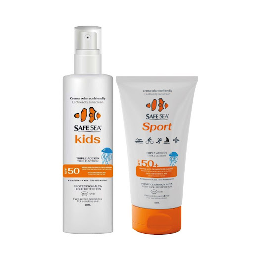 Combo Safe Sea Kids SPF 50 + Sport SPF50+ Safe Sea Crema + Spray x 100 ml + 100 ml 