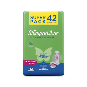 Toalla Higiénica Stayfree Normal Alas x 42 und  